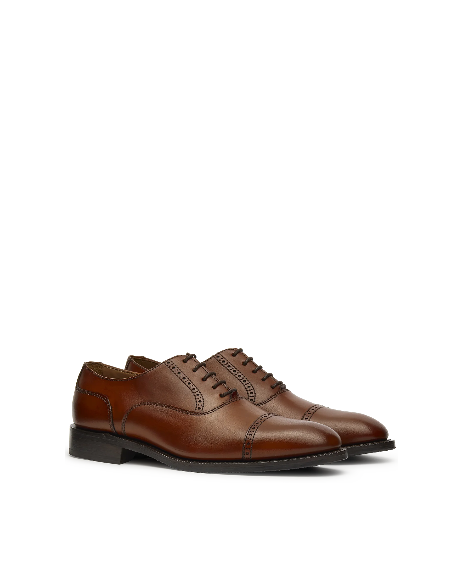 Brown Crust Aniline Straight Toe Oxford