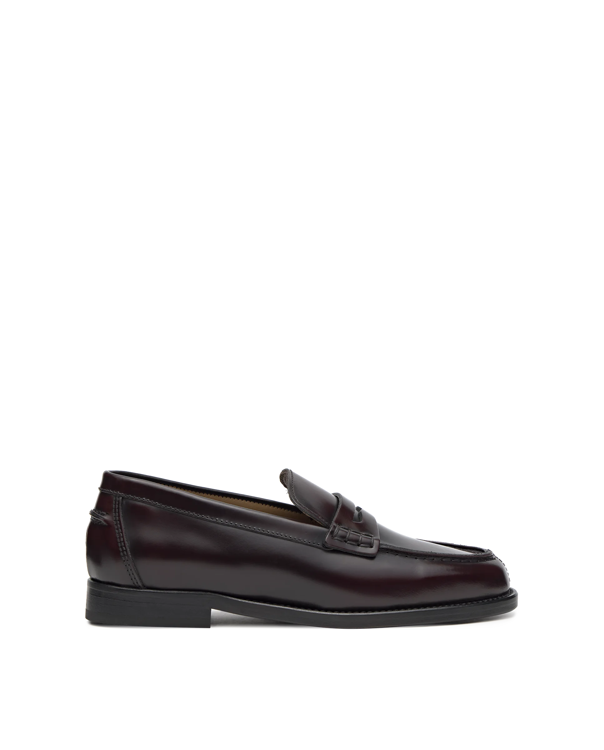 Maroon Polished Binder Calf Loafers