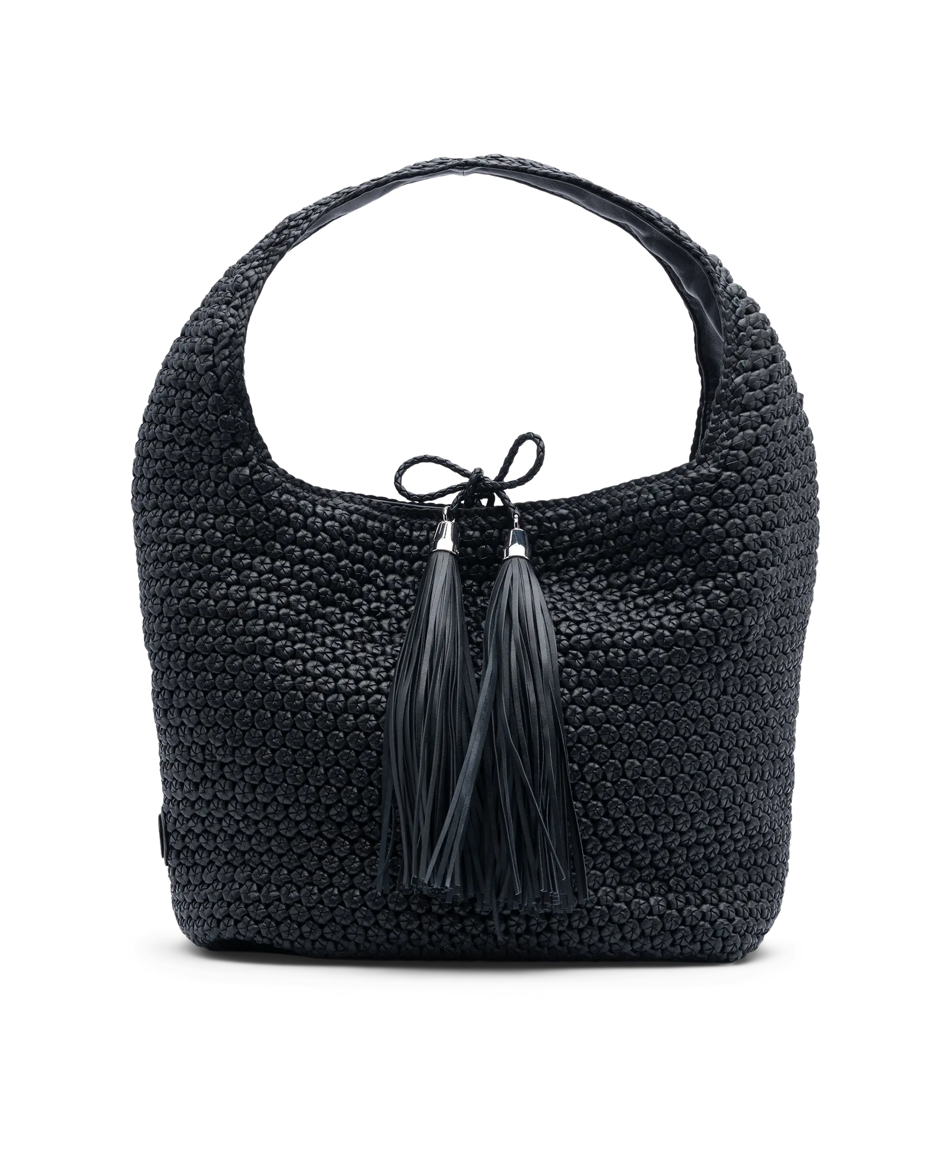 Leather handbag LOTTUSSE Black in Leather - 33360002