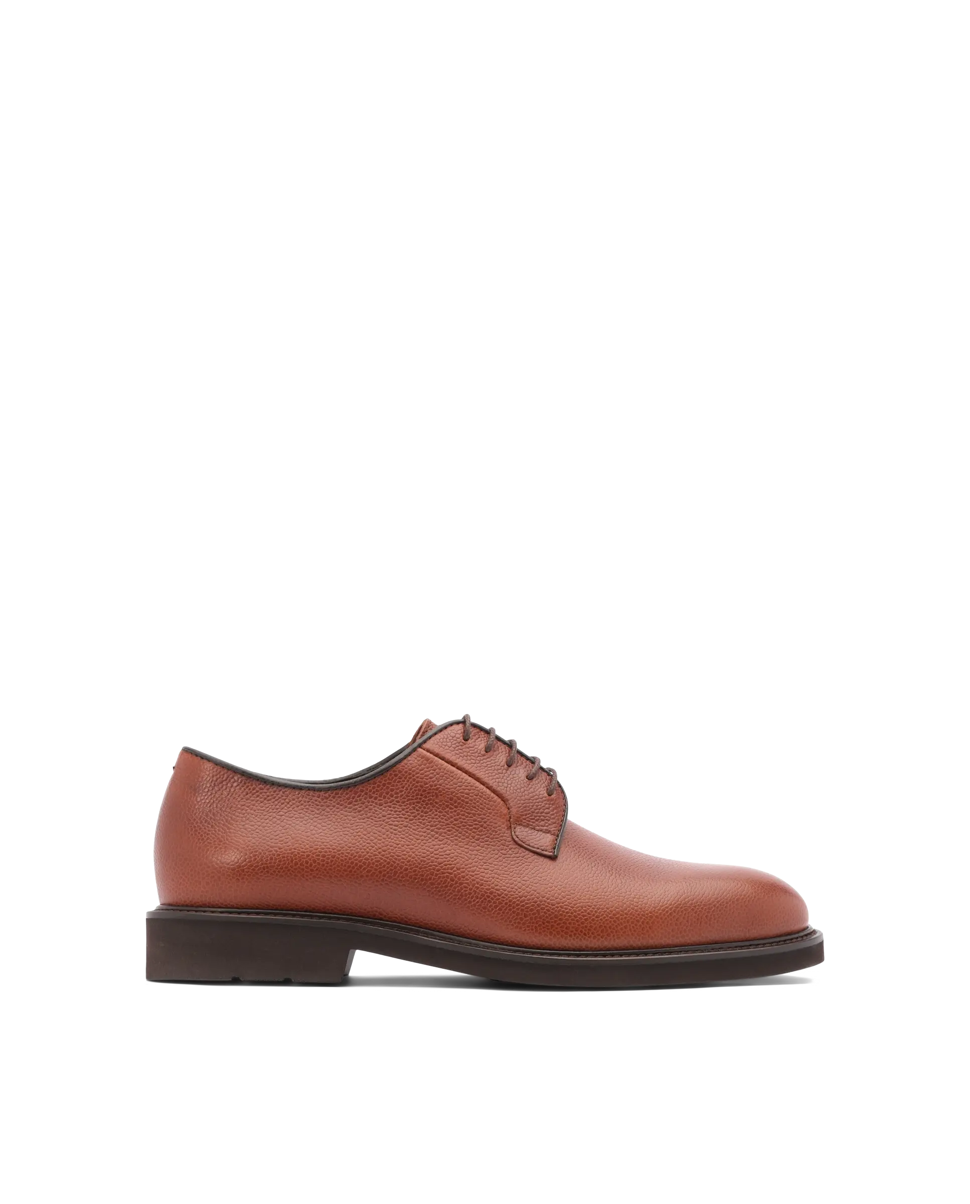 Brown Embossy Grain Calf Derby