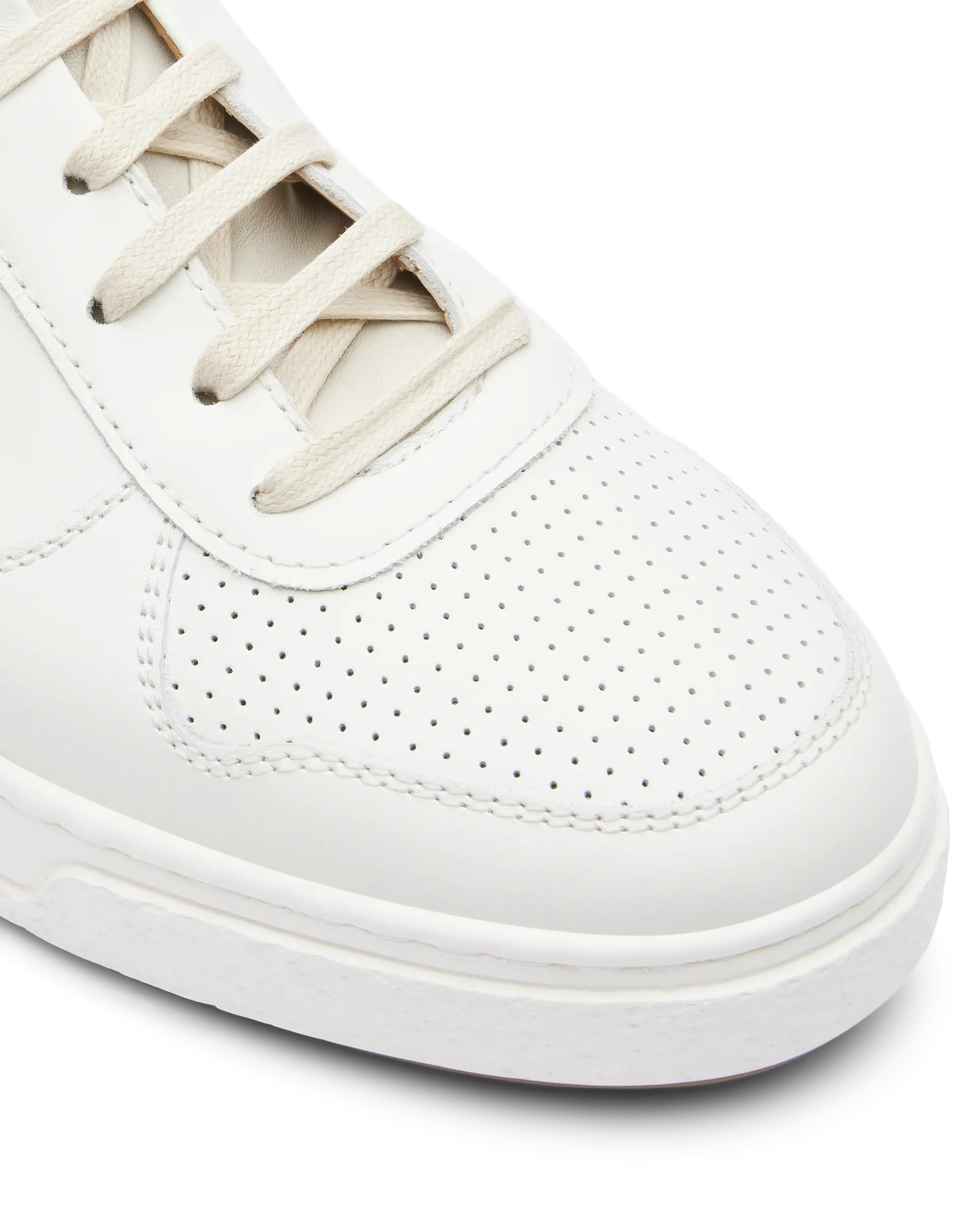 White Off Plain Grain Calf Sneakers