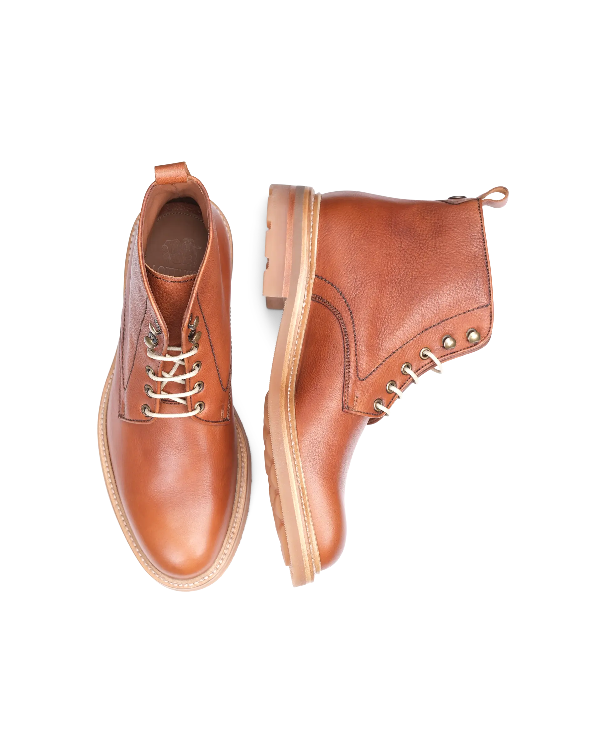 LOTTUSSE Zapatos de vestir de Hombre L6724 MARRON