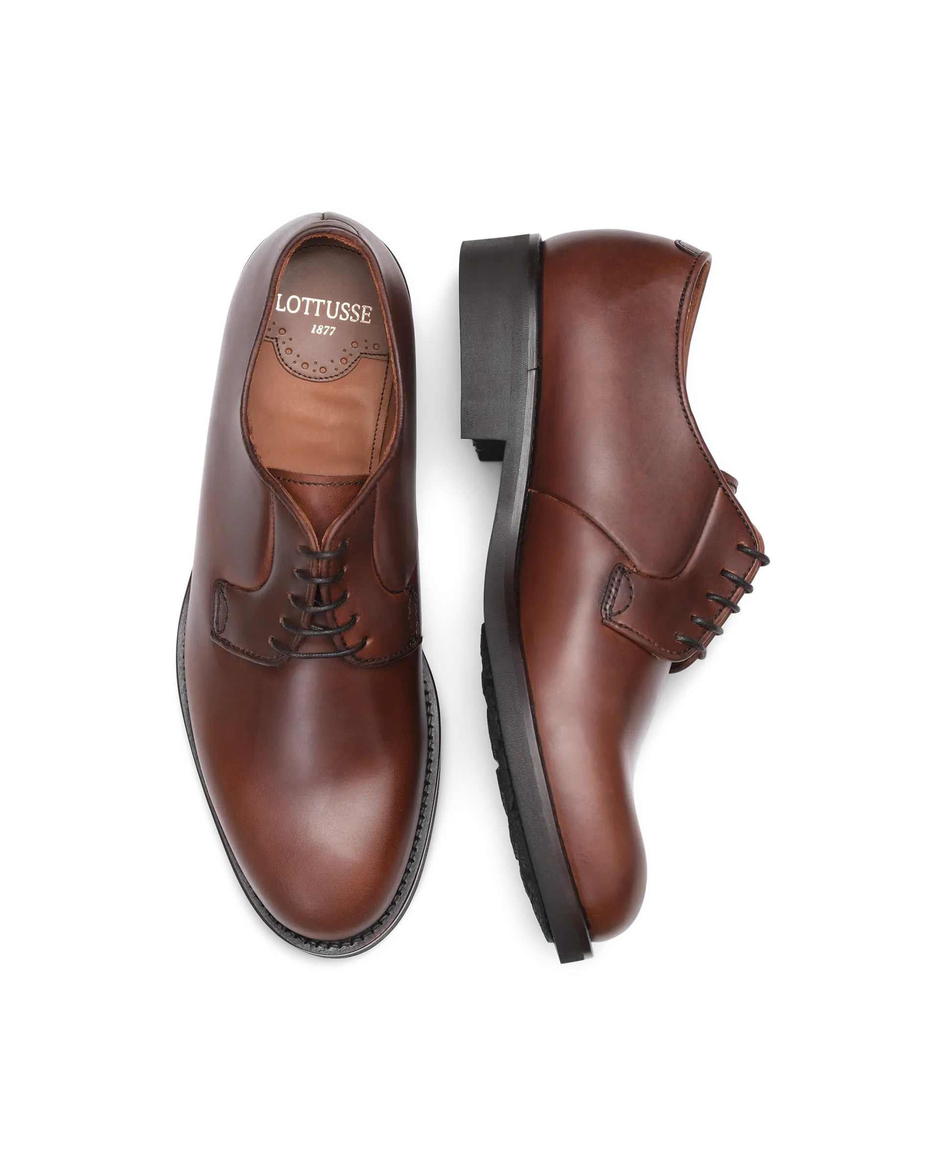 Zapatos Derby Lottusse Modelo Chelsea Marron Chromex Brown Norfolk Black  Cosida Para Hombre – Tascon