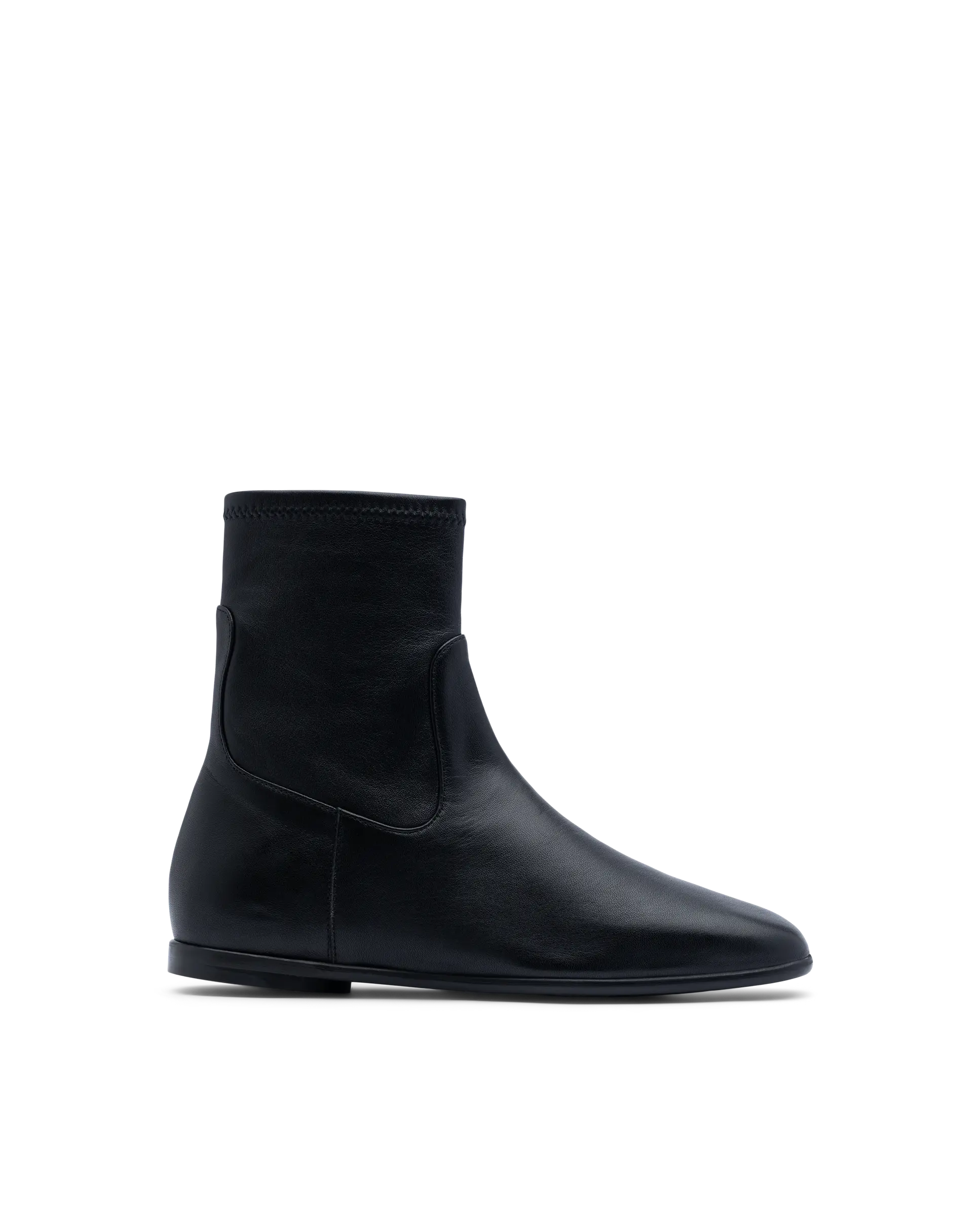 Black Lamb Soft Ankle Boots