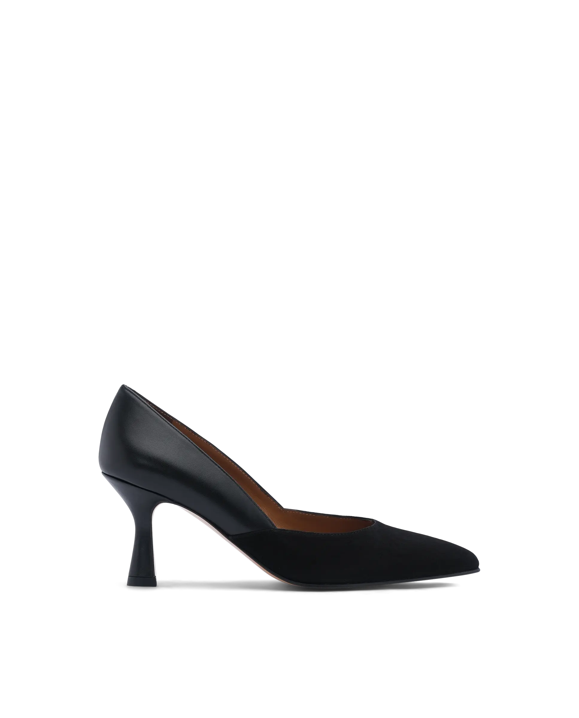 Lira Black Leather Women's Pump - İLVİ