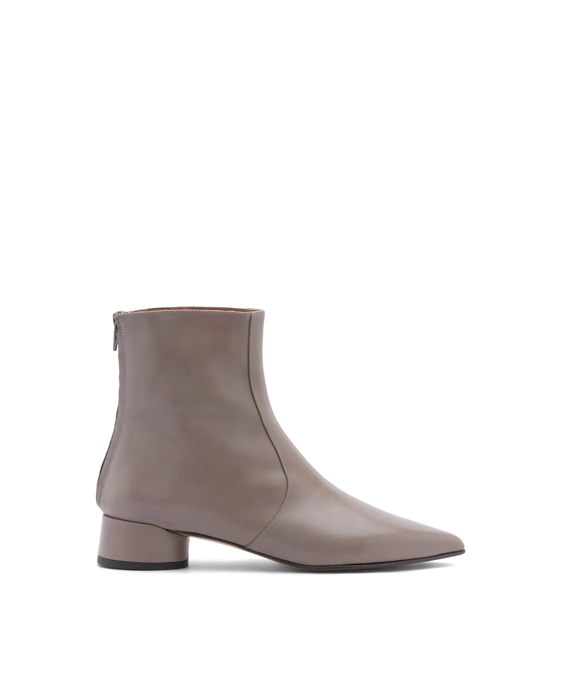 Taupe leather ankle clearance boots