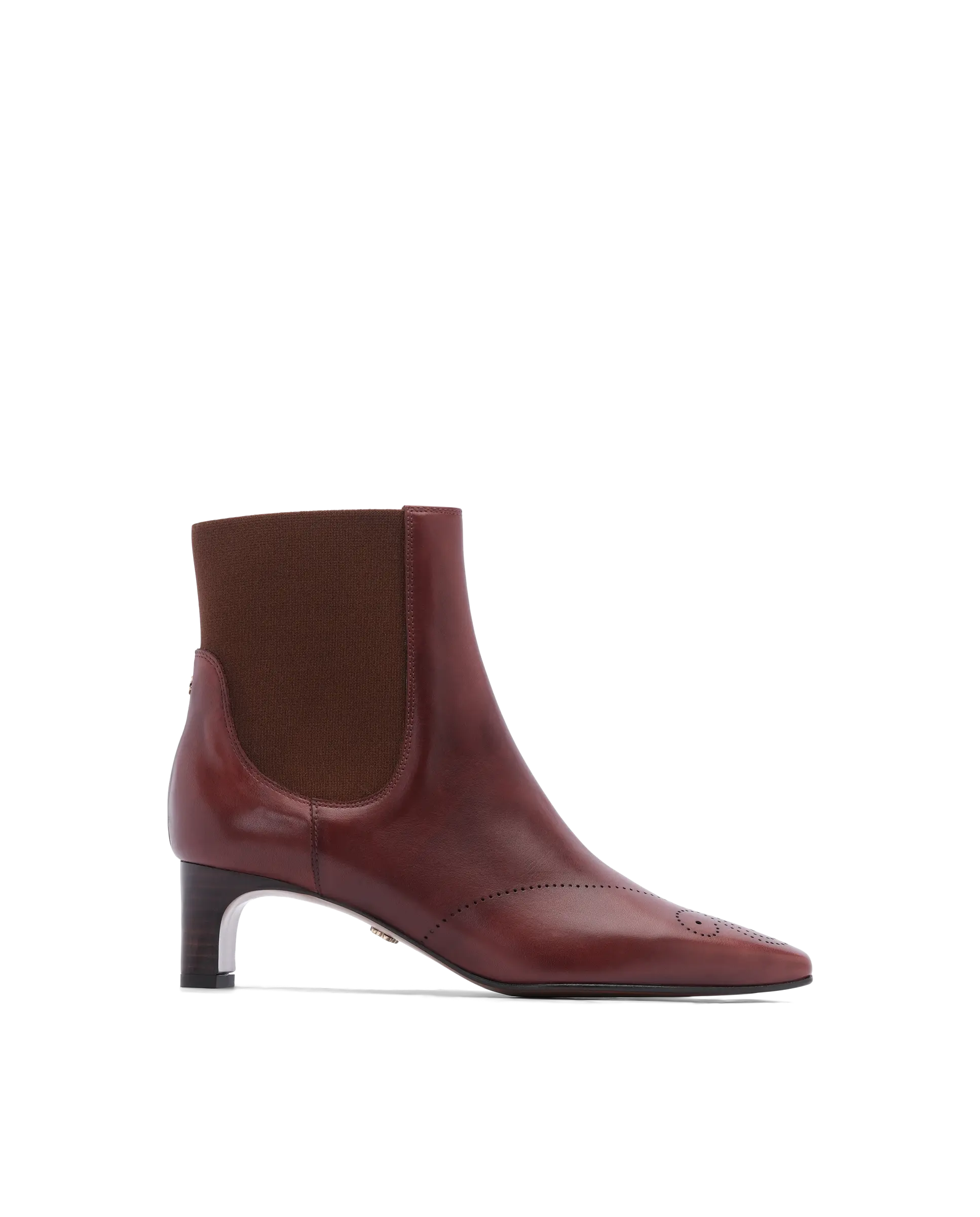 Burgundy kitten hot sale heel boots