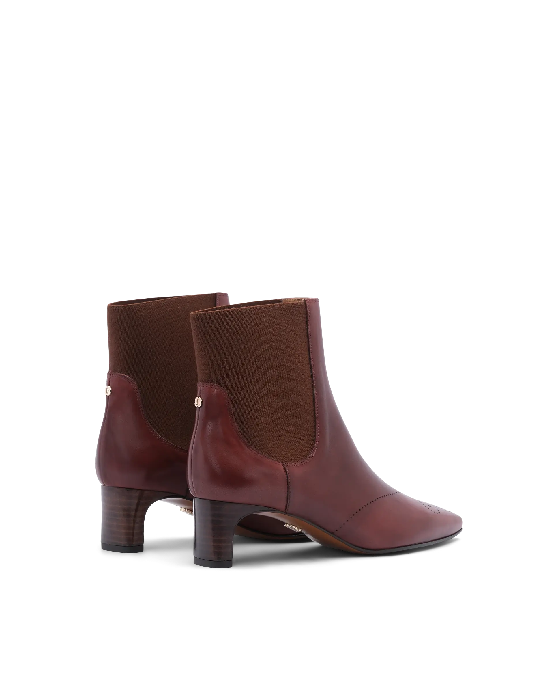 Burgundy leather ankle boots on sale womens