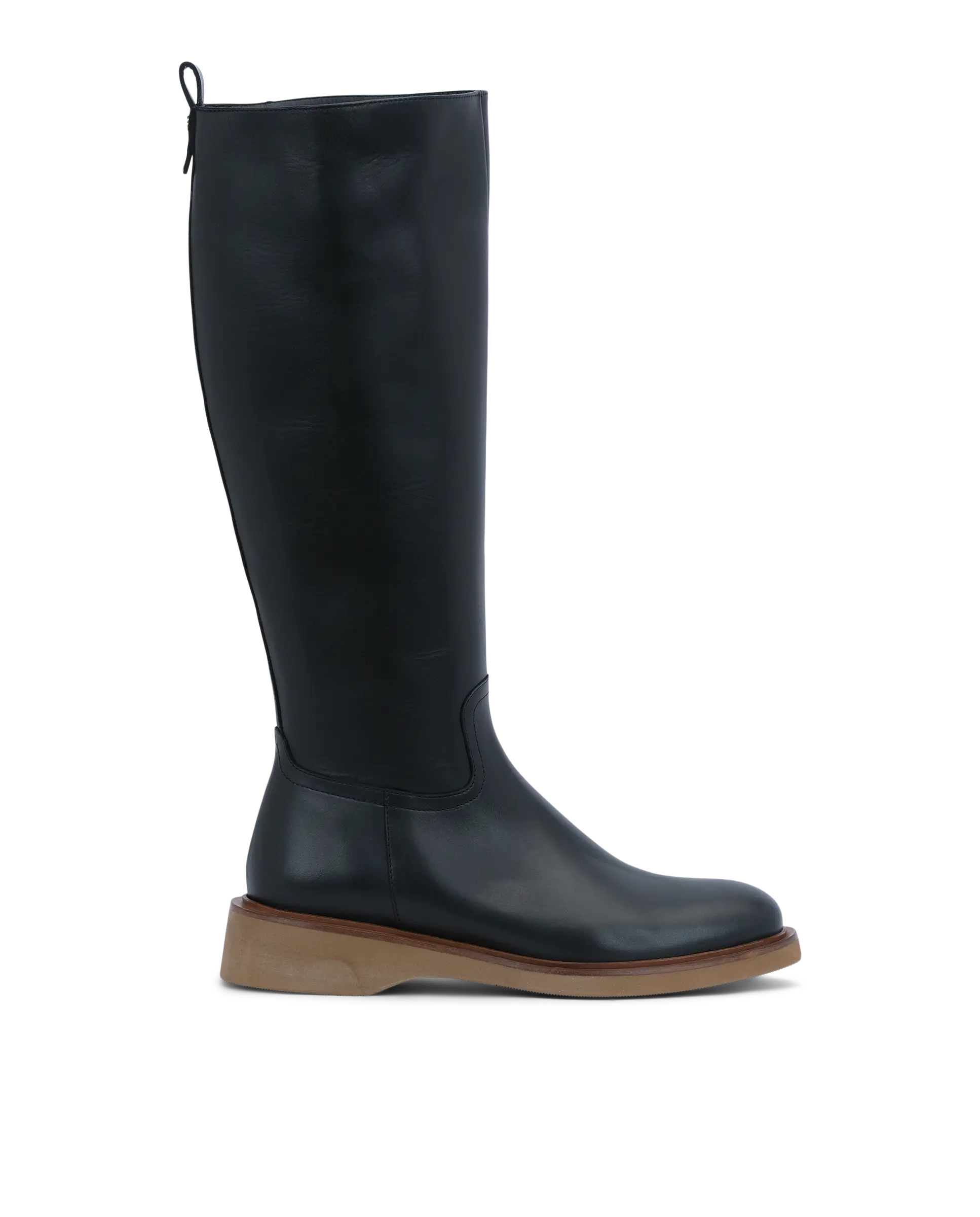 Womens black shop leather calf boots