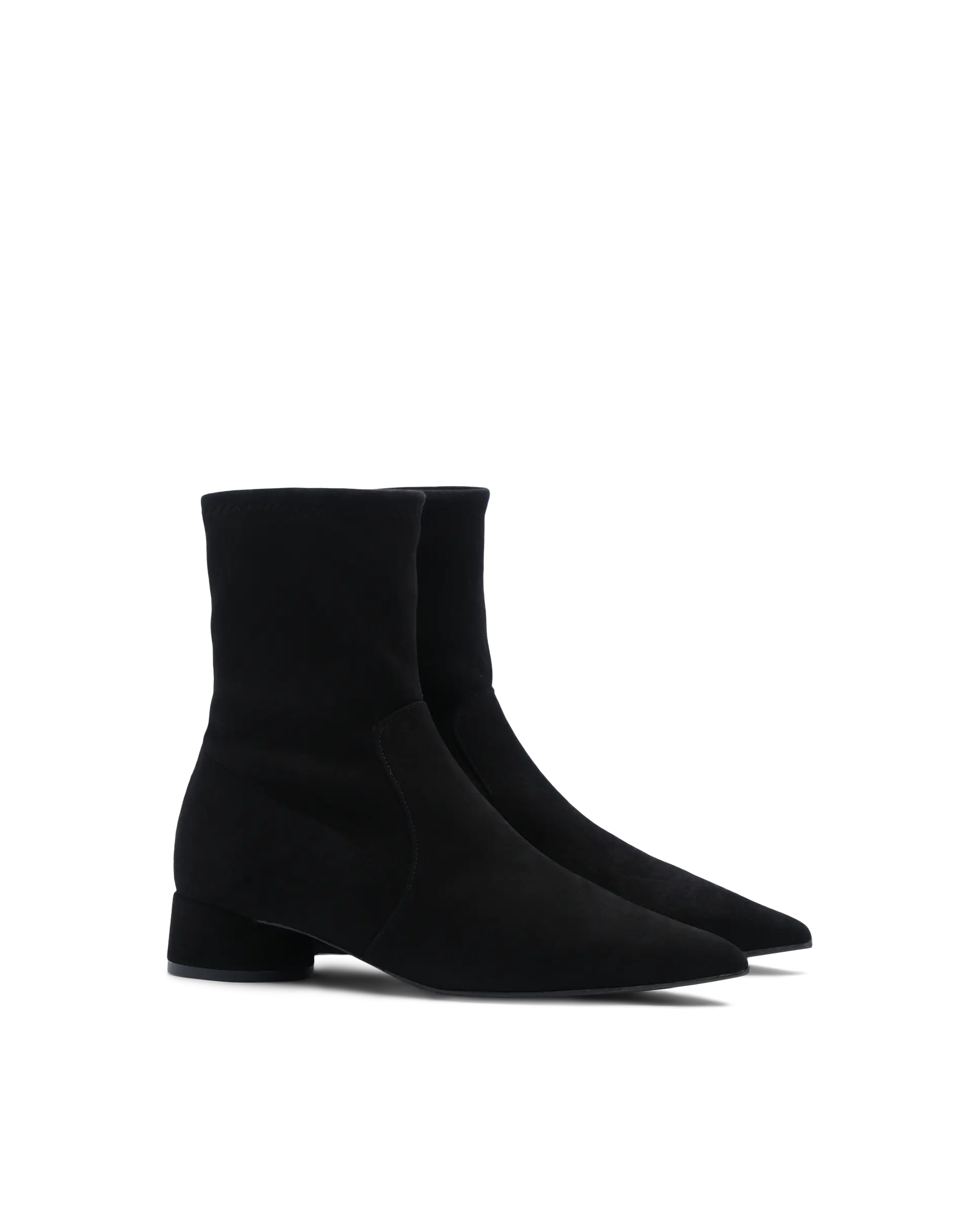 Zara black suede ankle cheap boots